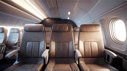 Airplane interior front
