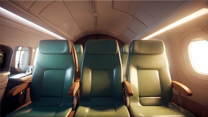Obraz premium Airplane interior front