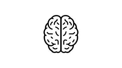 brain outline vector shape illustration