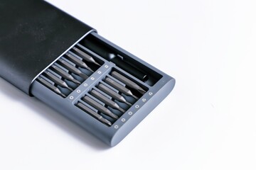 screwdrivers set in metal case , Mini Repair Tool Kit.