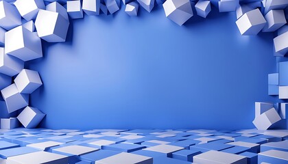 abstract blue background with squares