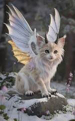 little fox in the snow