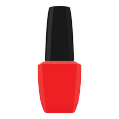 Red nail polish isolated on white background