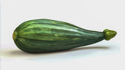 Fresh green chayote squash on a clean white background, isolated and detailed