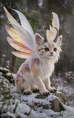 little fox in the snow