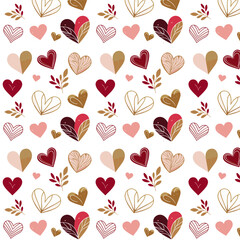 Valentine's Day Hearts Set Vector Design Pattern