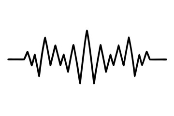 Sound wave icon, Sound wave audio vector, Sound wave sign
