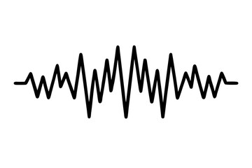 Sound wave icon, Sound wave audio vector, Sound wave sign