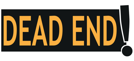  Dead end sign vector icon