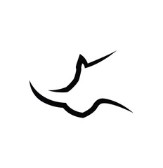 Rhino head logo lines vector symbol design icon illustration