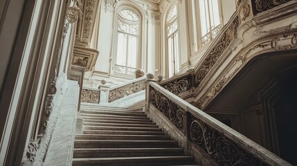 Elegant Neoclassical Mansion Grand Staircase