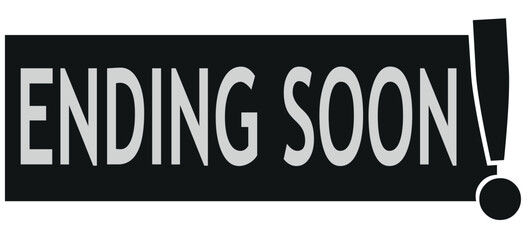  Ends soon vector icon background. 