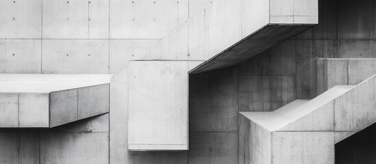 Obraz premium Concrete texture in grayscale minimalist design for desktop backgrounds