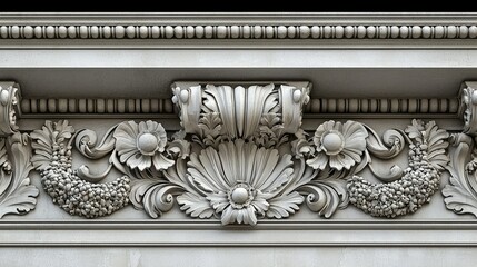 Decorative Cornices and Pediments in Architectural Detail