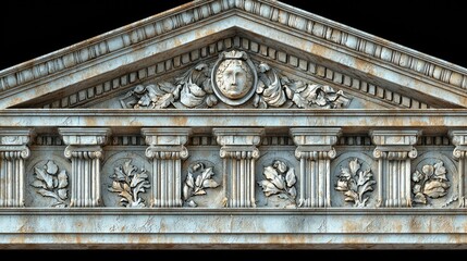 Fototapeta premium Decorative Cornice and Pediment Architectural Detail