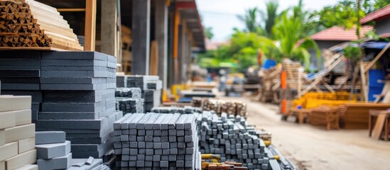 Construction materials displayed in Bogor for building projects and renovation needs