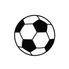 Soccer ball or football icon for sports apps and websites. Vector illustration. © Retouch man