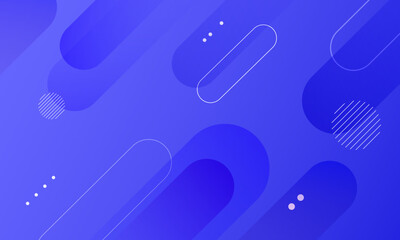 Minimal blue geometric background. Dynamic shapes composition. Vector illustration