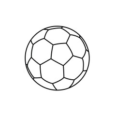 Fototapeta premium Soccer ball or football icon for sports apps and websites. Vector illustration.