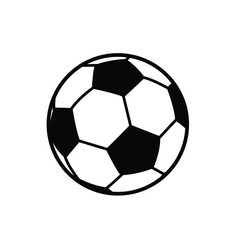 Soccer ball or football icon for sports apps and websites. Vector illustration. © Retouch man