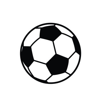 Soccer ball or football icon for sports apps and websites. Vector illustration.