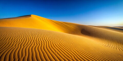 Naklejka premium The Golden Sand Dunes of a Desert Landscape, a Visually Stunning and Texturally Rich Background for Design Projects
