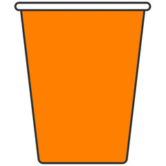 orange paper cup icon