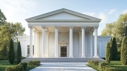 Greek Revival Church with Classic Architecture