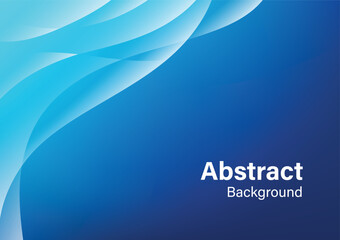 abstract gradient background blue color with flowing wave line elements vector illustration template