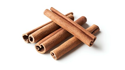 cinnamon sticks isolated on white