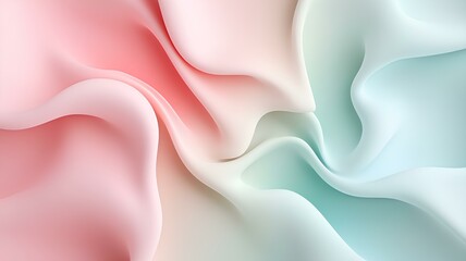 Obraz premium abstract background with smooth lines in pastel colors. 3d pastel wavy background