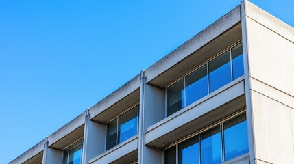 Obraz premium Modern Brutalist University Building Overview