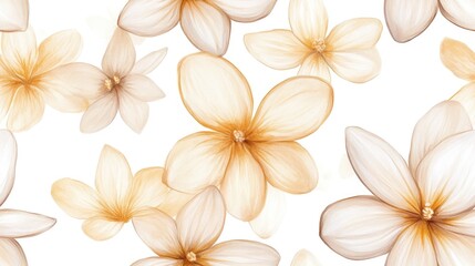 Watercolor seamless pattern featuring delicate vanilla flowers perfect for textile design backgrounds and home decor