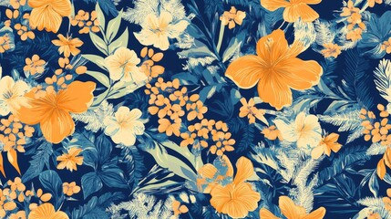 Seamless pattern design featuring a vibrant and textured background ideal for textile and graphic design projects
