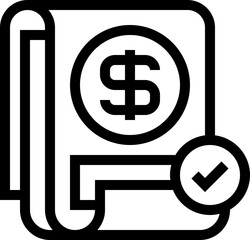 Invoice Approval Line Icon