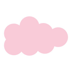 Pink Cloud Isolated On White
