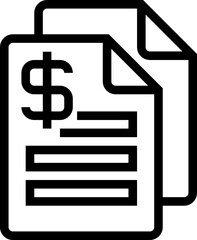 Invoice Document Line Icon