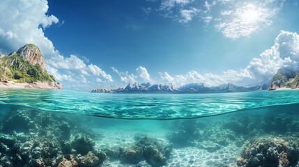 南国の海の写真