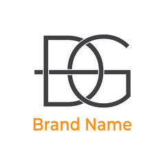 DG Logo. CMYK color mode. Vector EPS file. Editable color. Free font used. Easy to download.