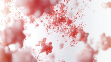 Abstract visualization of red blood cells in flowing motion for medical research and design