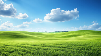 Fototapeta premium Extreme green grass and sky