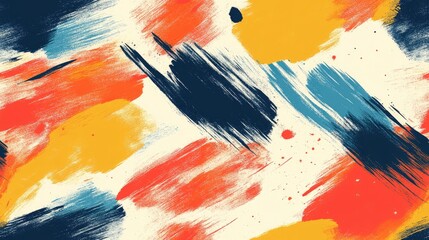 Obraz premium Brushed painted abstract seamless pattern featuring vibrant colors artistic wallpaper design