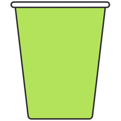 light green paper cup icon