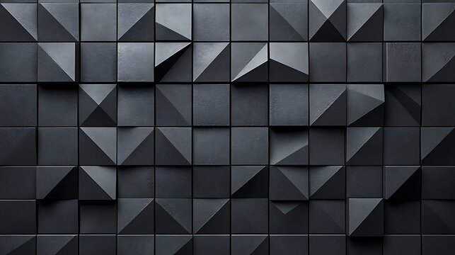 Abstract black geometric background with a dark shape pattern