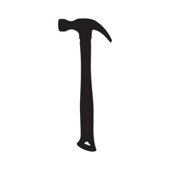 Claw Hammer Silhouette Vector Illustration