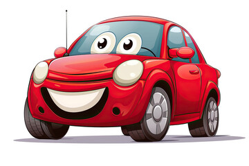Beautiful fictional cartoon car with pronounced headlights
