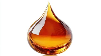 illustration of a glossy oil droplet with intricate texture, isolated on a white background, ideal for graphics and illustrations.