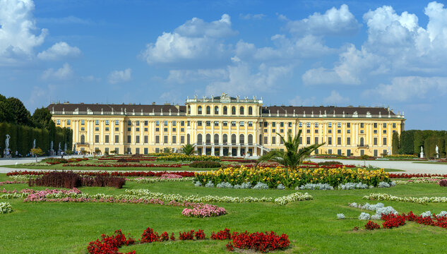 VIENNA, AUSTRIA - AUGUST 30, 2024: Schonbrunn Palace in Vienna. One of the most important monuments of Austria.