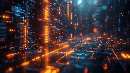 Fototapeta premium Safe Data Transfer Pathways Radiant encryption visuals glowing shields symbolizing robust cyber safety for online exchanges