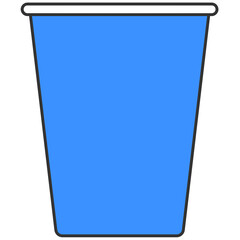 blue paper cup icon